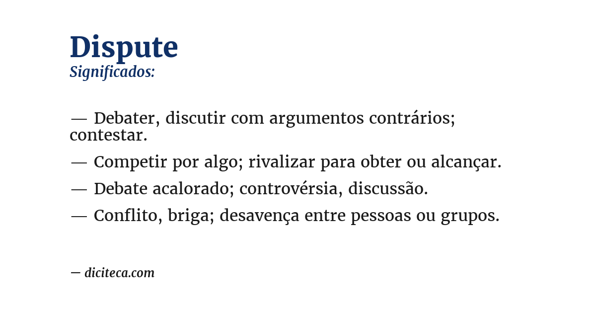 Significado de dispute