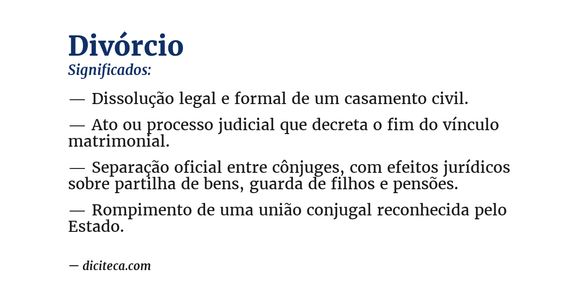 Significado de divórcio