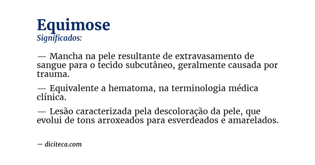Significado de equimose