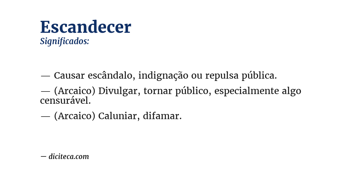 Significado de escandecer