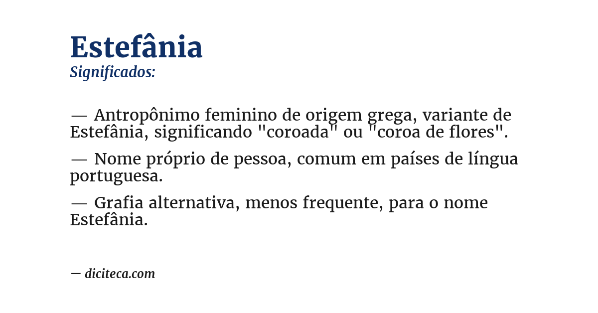 Significado de estefânia