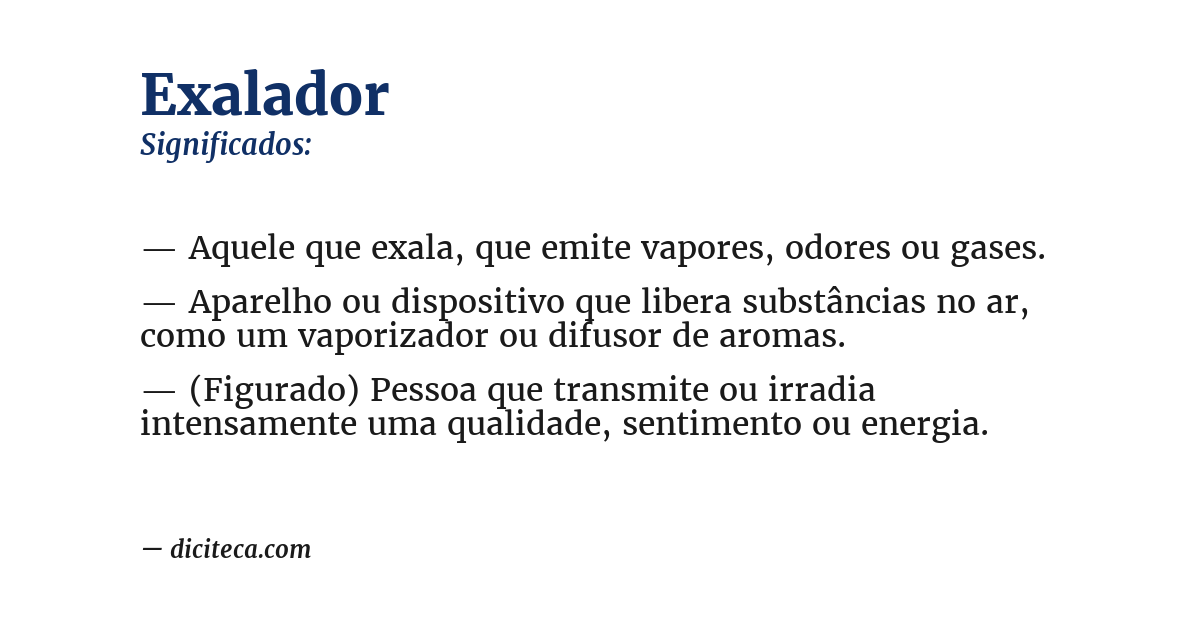 Significado de exalador