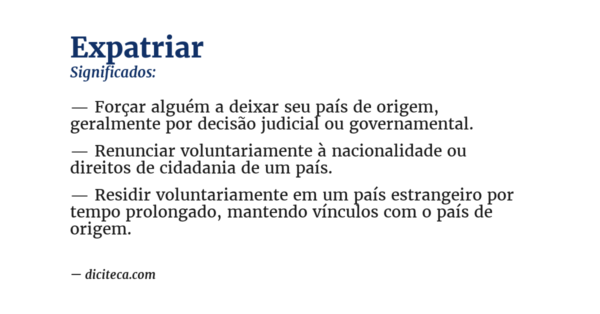 Significado de expatriar