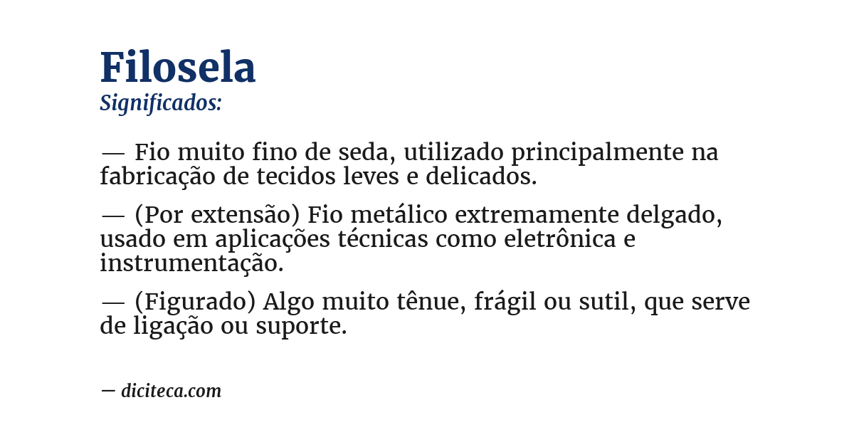 Significado de filosela