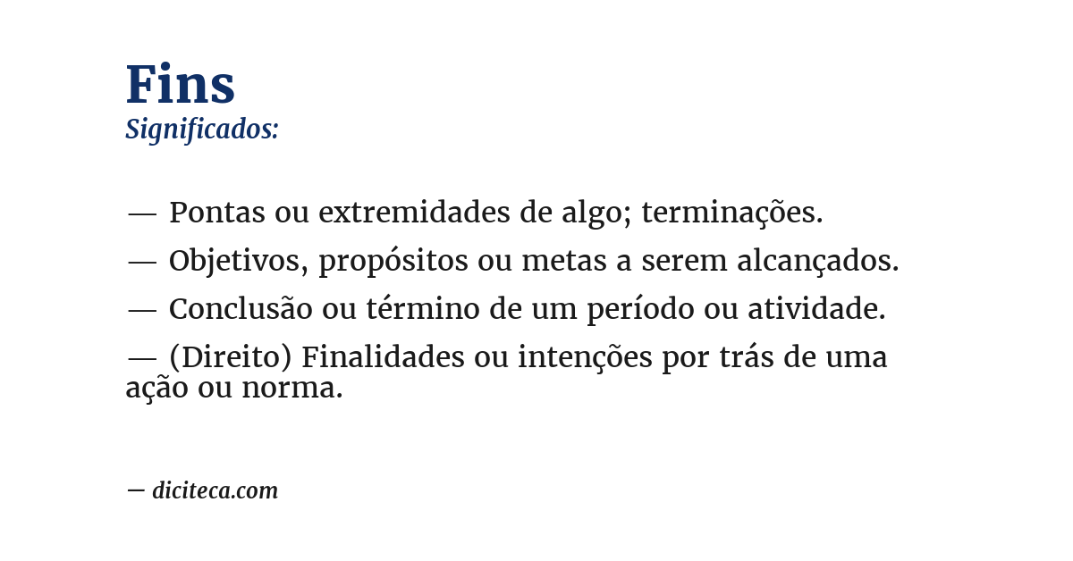 Significado de fins