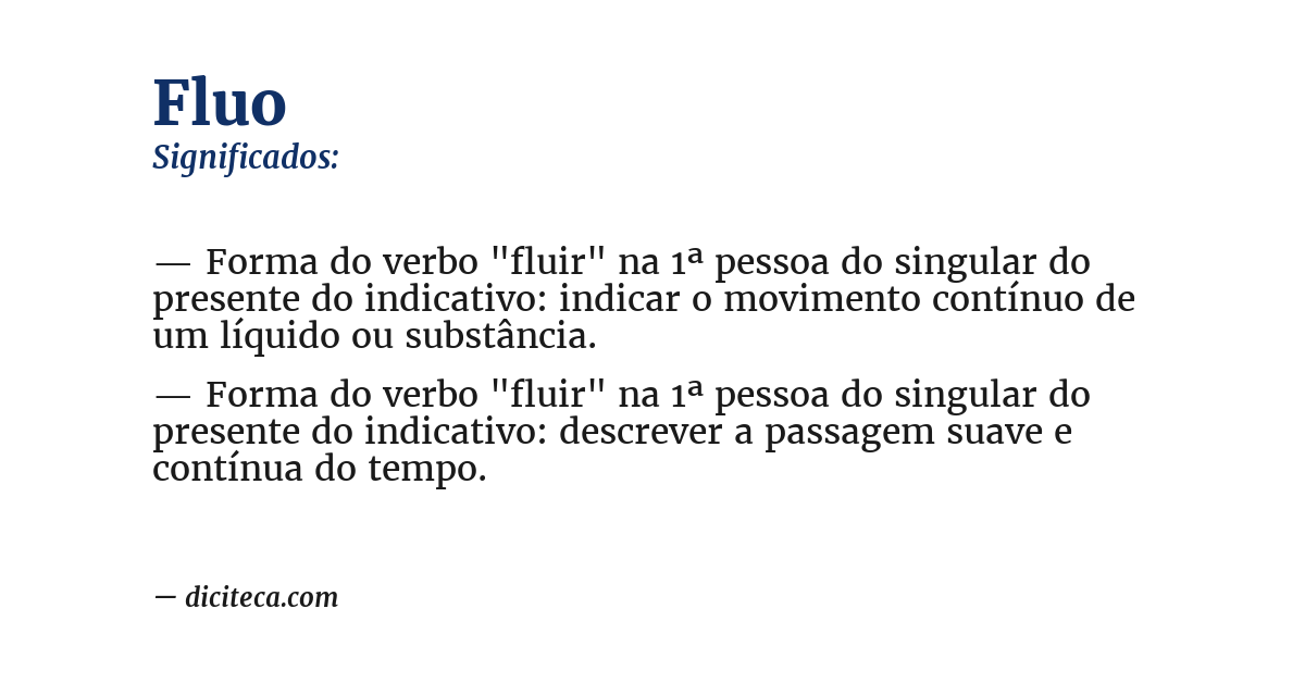 Significado de fluo