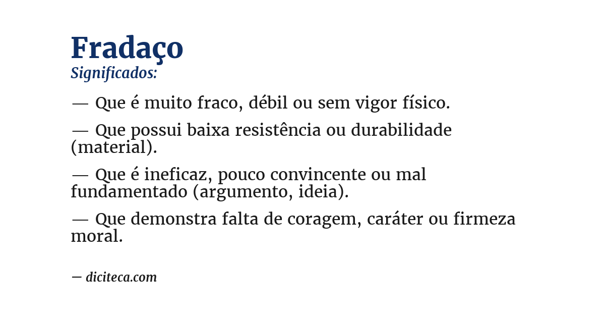 Significado de fradaço