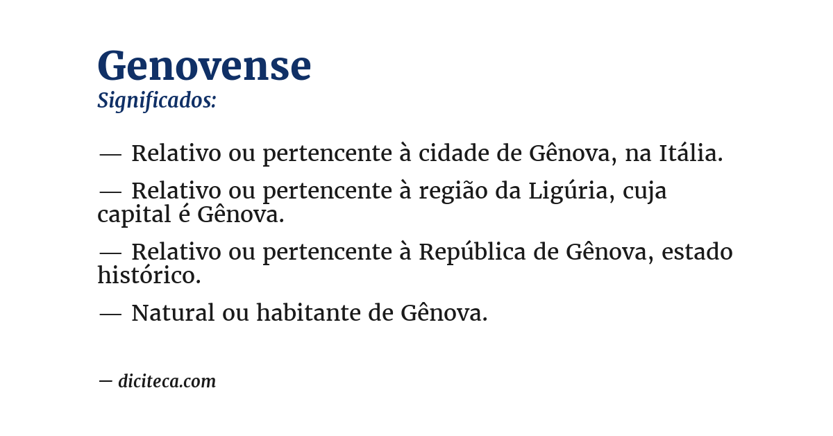 Significado de genovense