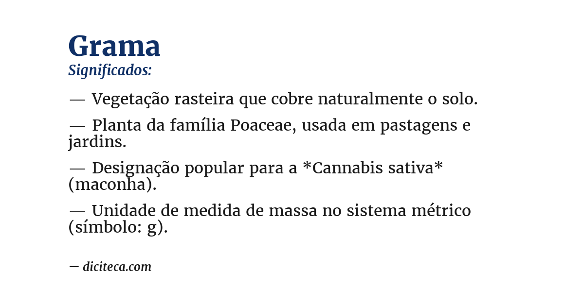Significado de grama