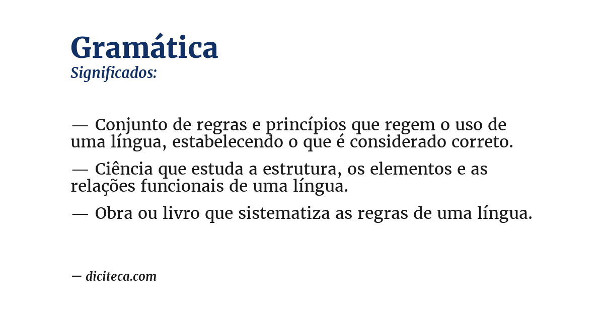 Significado de gramática