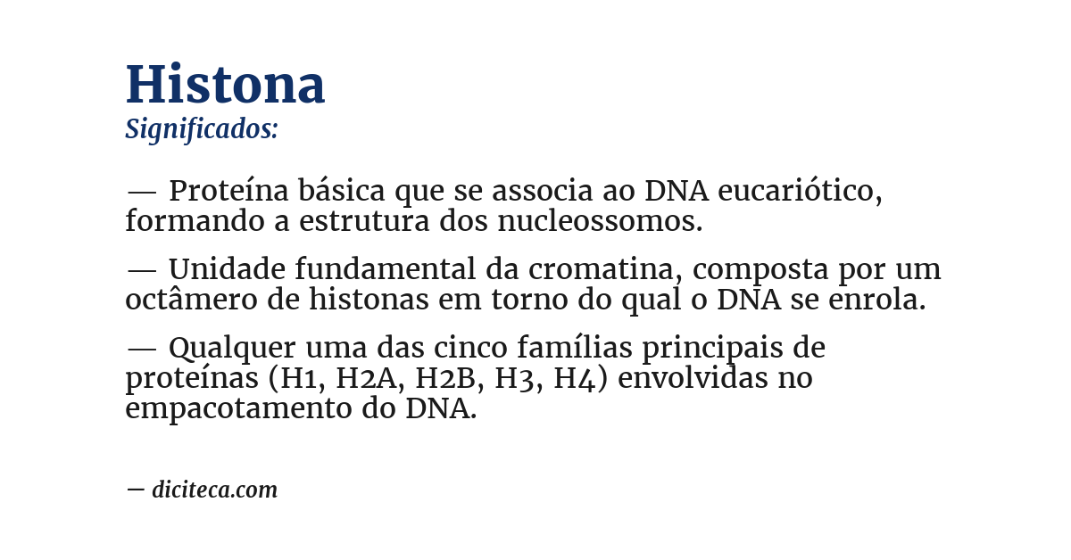 Significado de histona