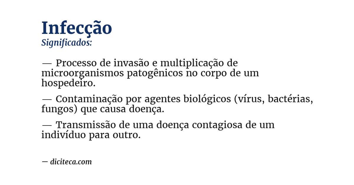 Significado de infecção