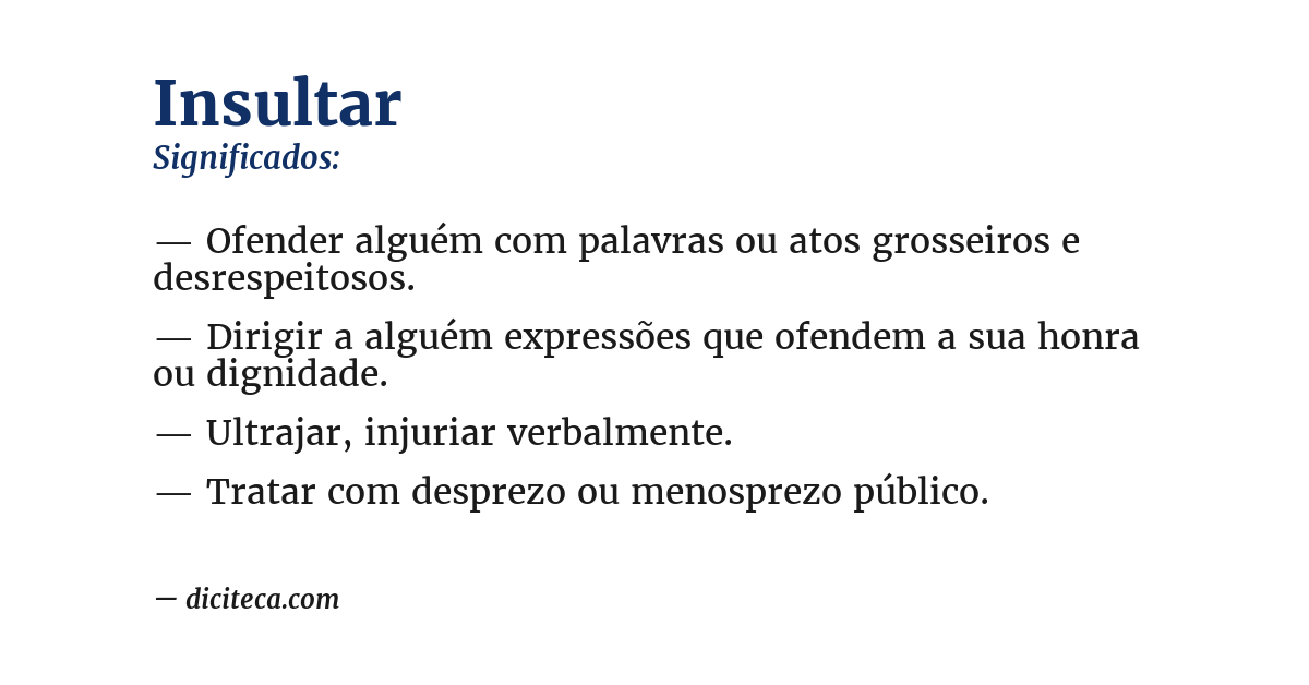 Significado de insultar