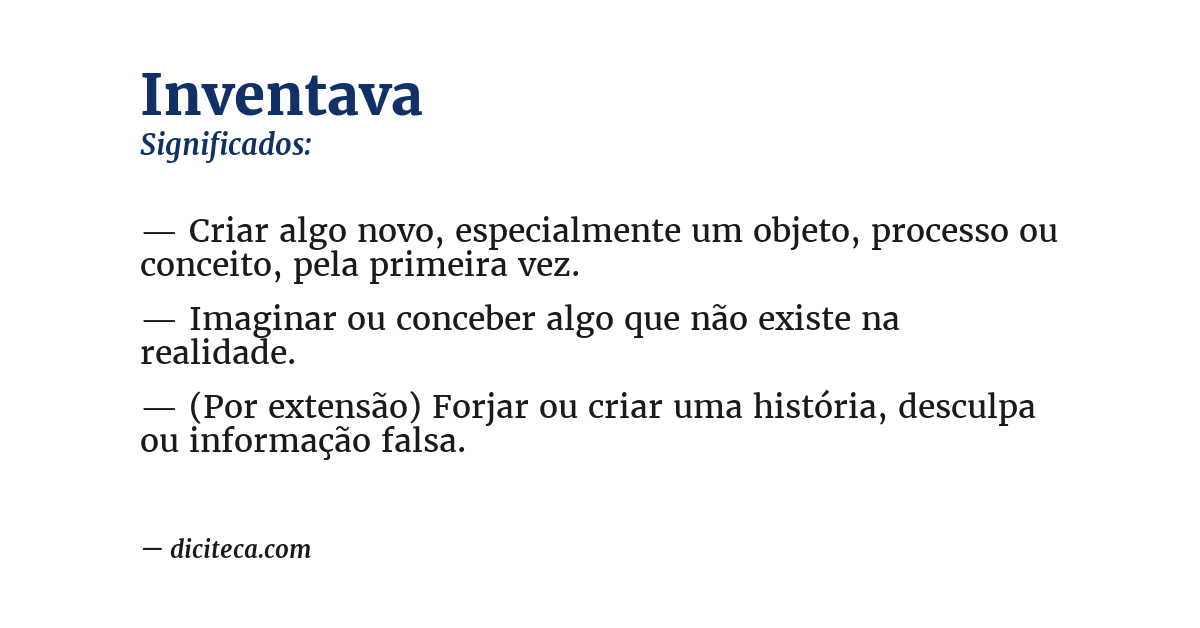 Significado de inventava