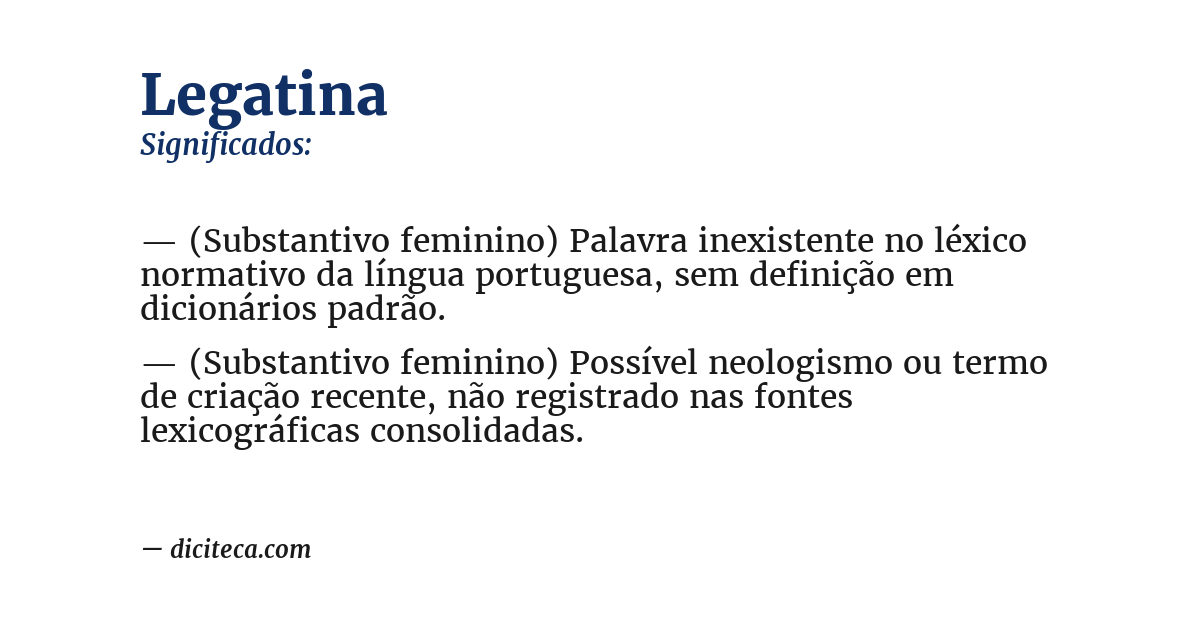 Significado de legatina