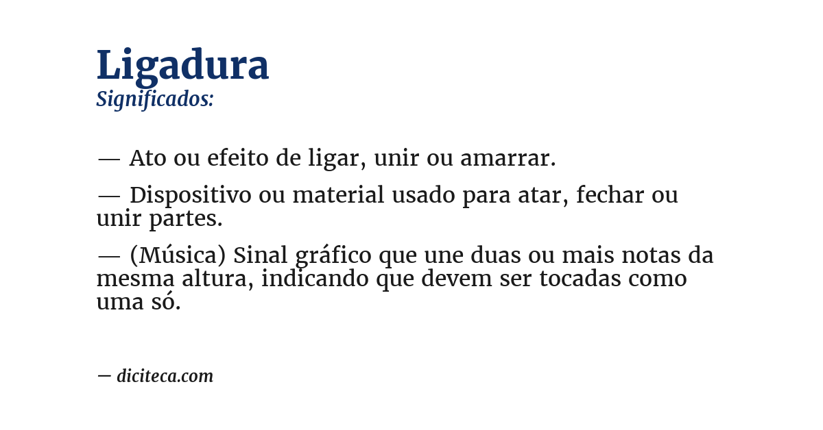 Significado de ligadura