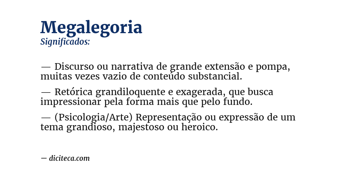 Significado de megalegoria