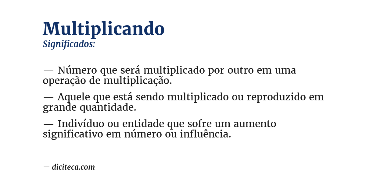 Significado de multiplicando