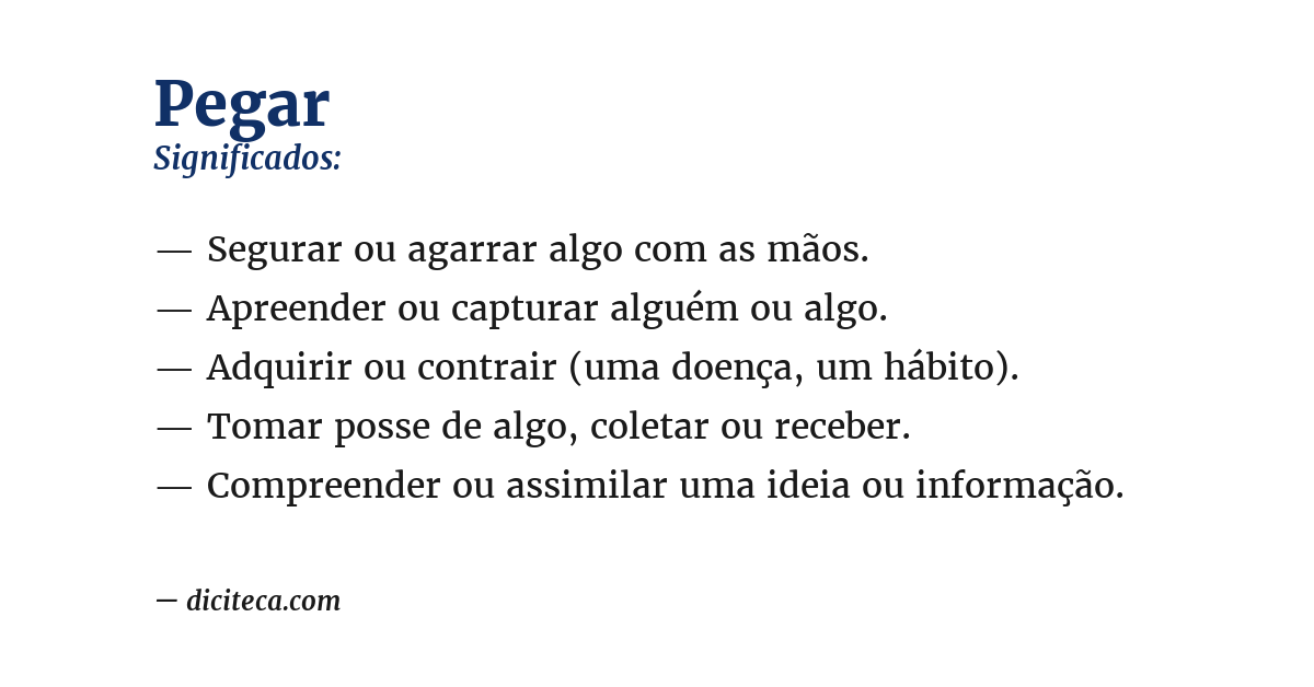 Significado de pegar