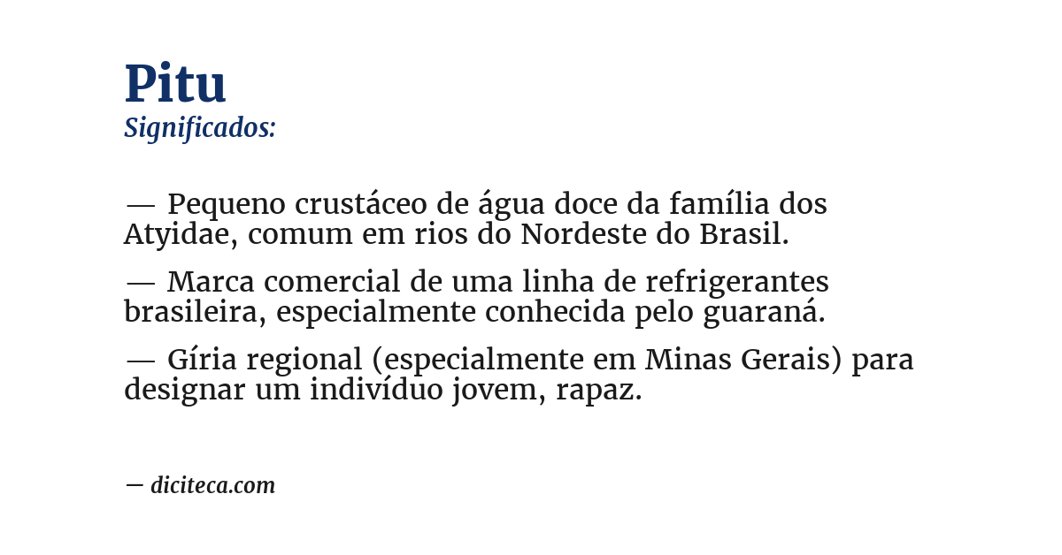 Significado de pitu