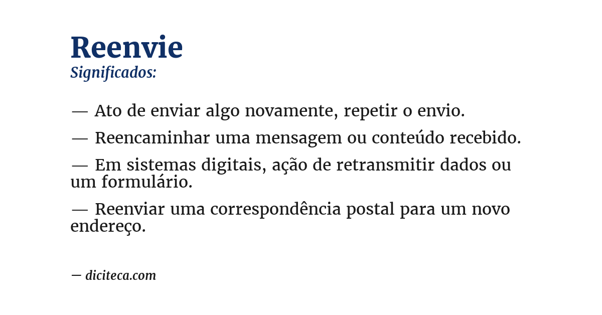 Significado de reenvie