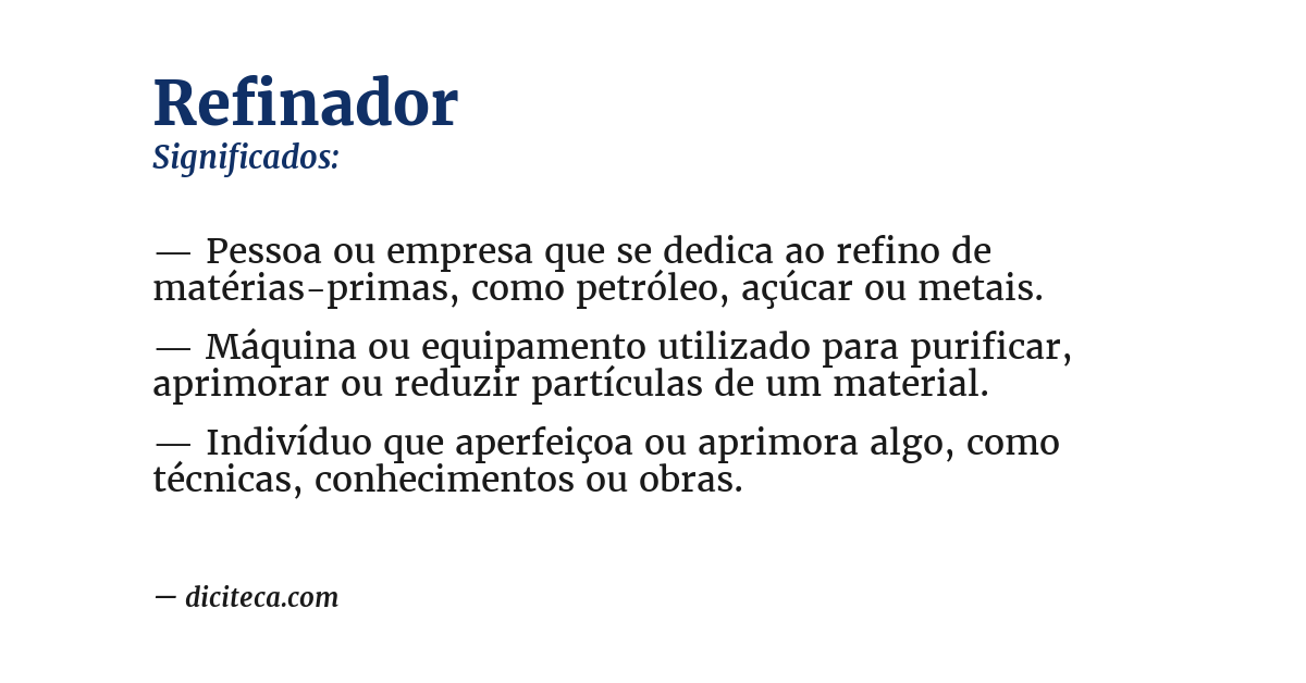 Significado de refinador