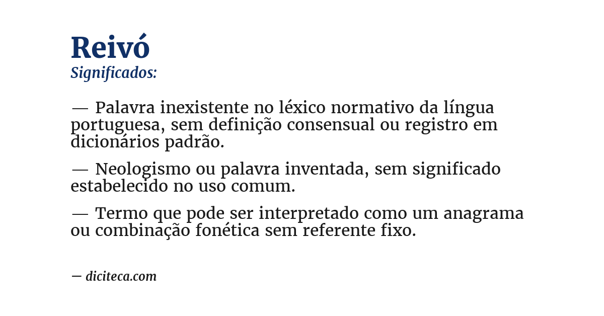 Significado de reivó