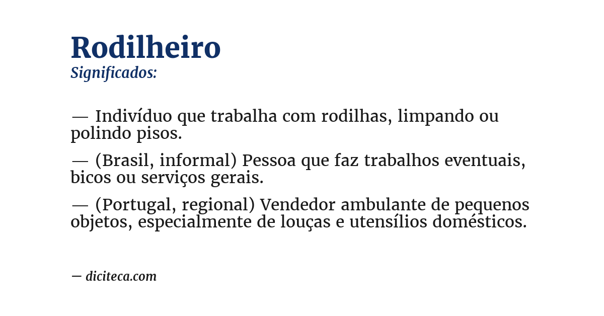 Significado de rodilheiro