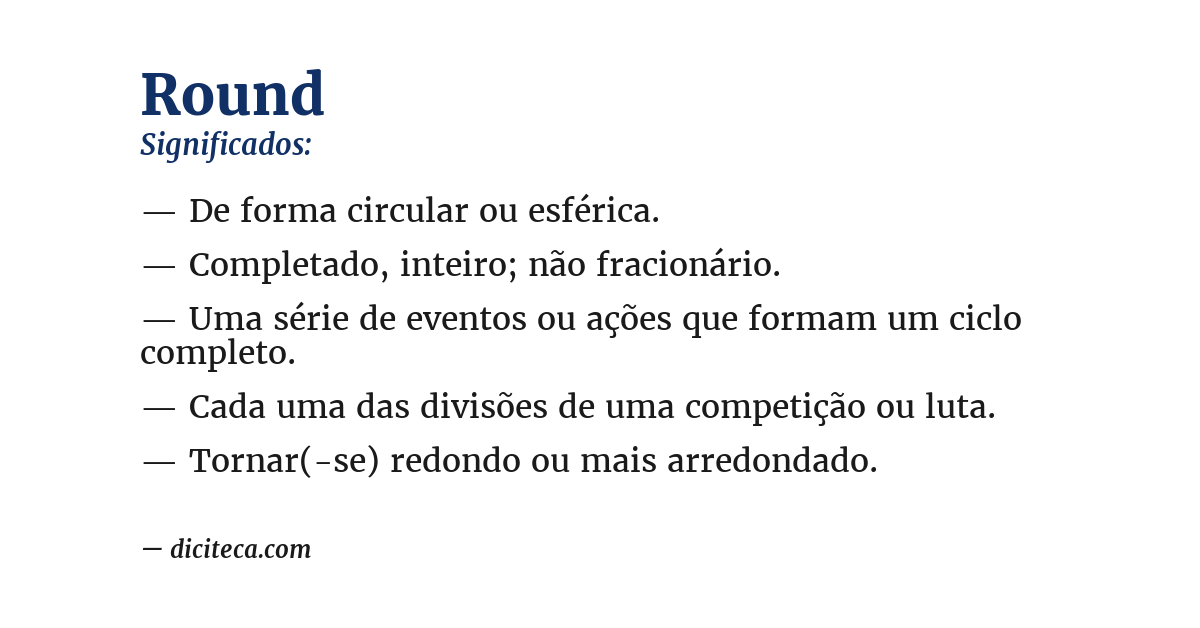 Significado de round