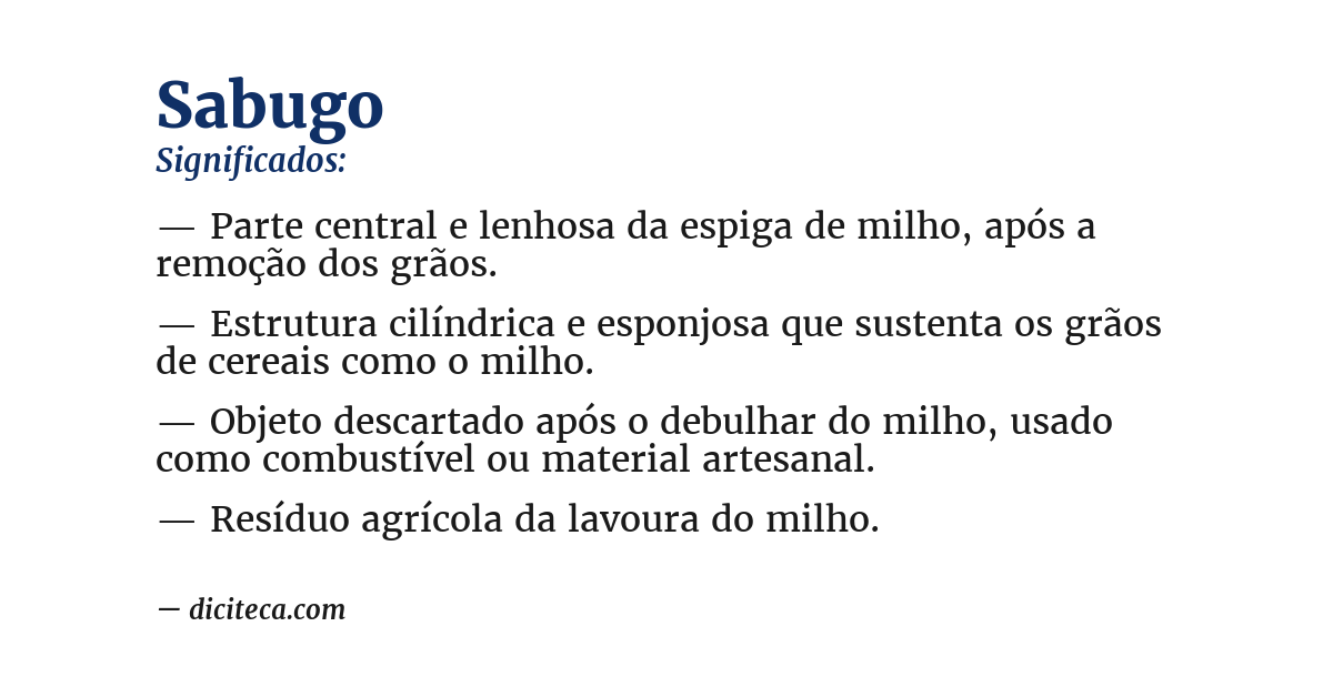 Significado de sabugo