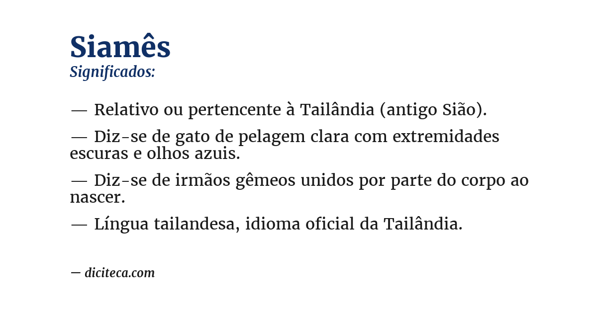 Significado de siamês