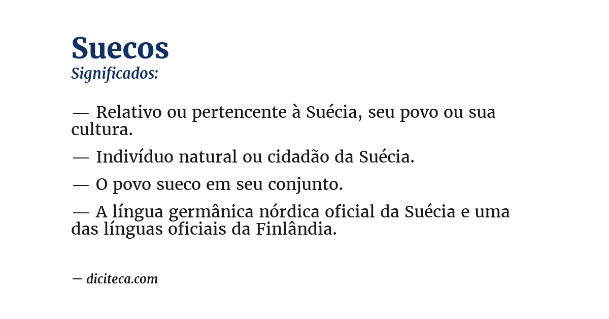 Significado de suecos