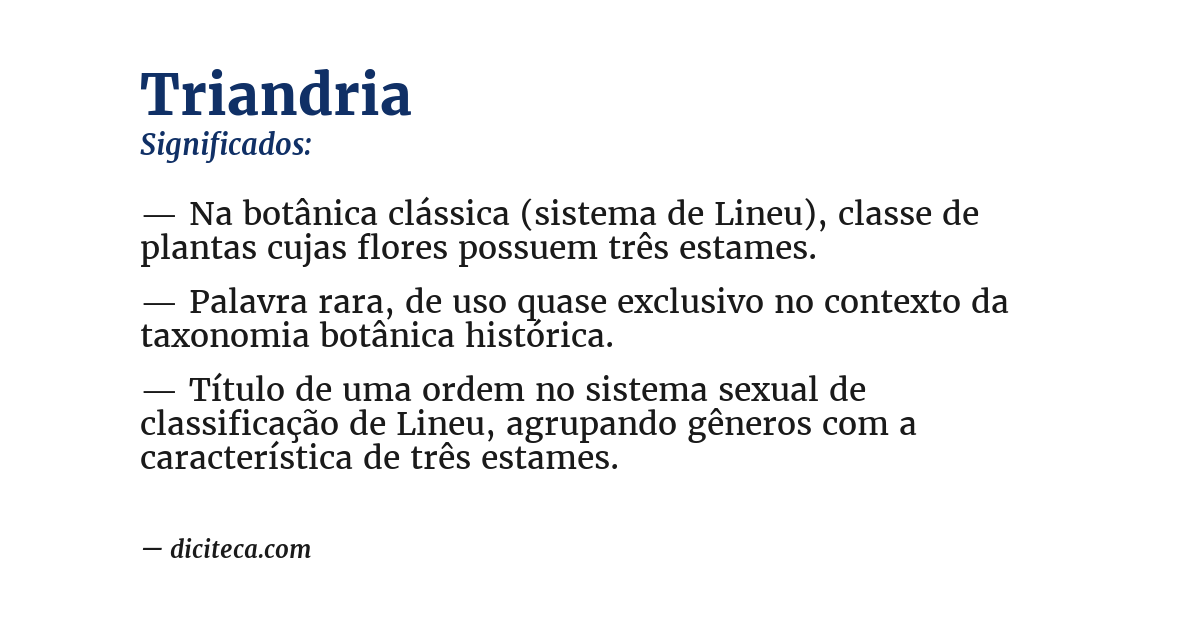 Significado de triandria