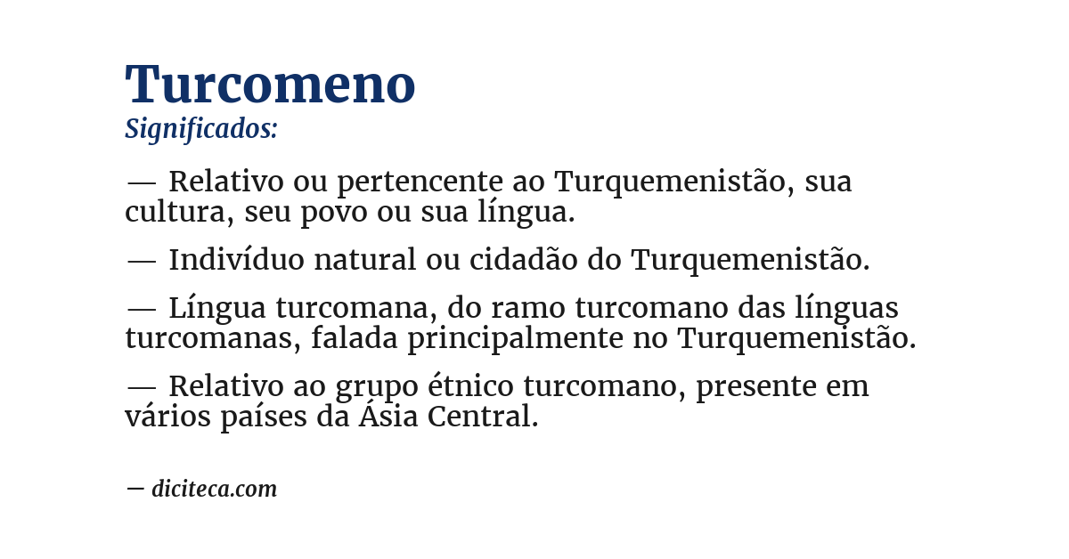 Significado de turcomeno