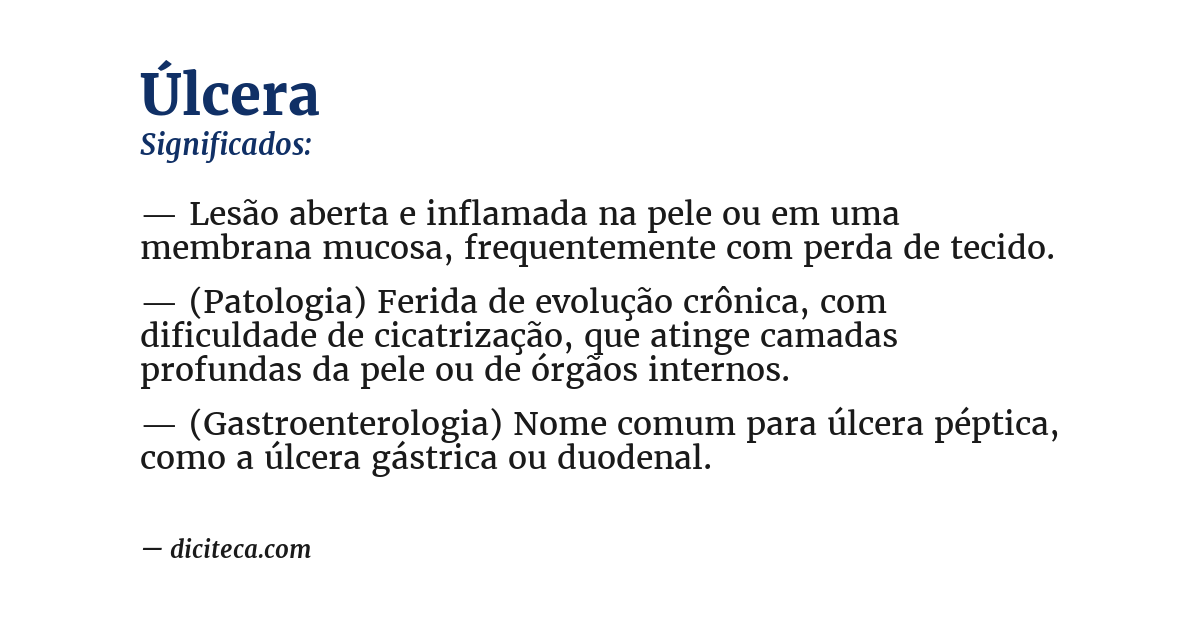 Significado de úlcera