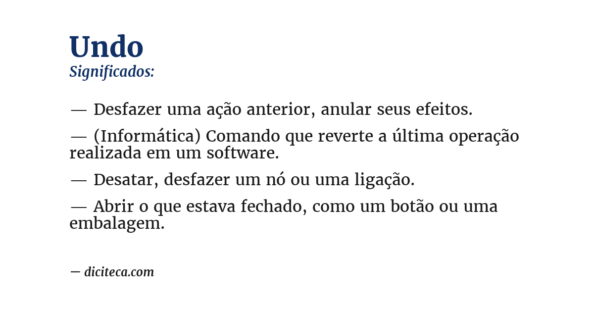 Significado de undo