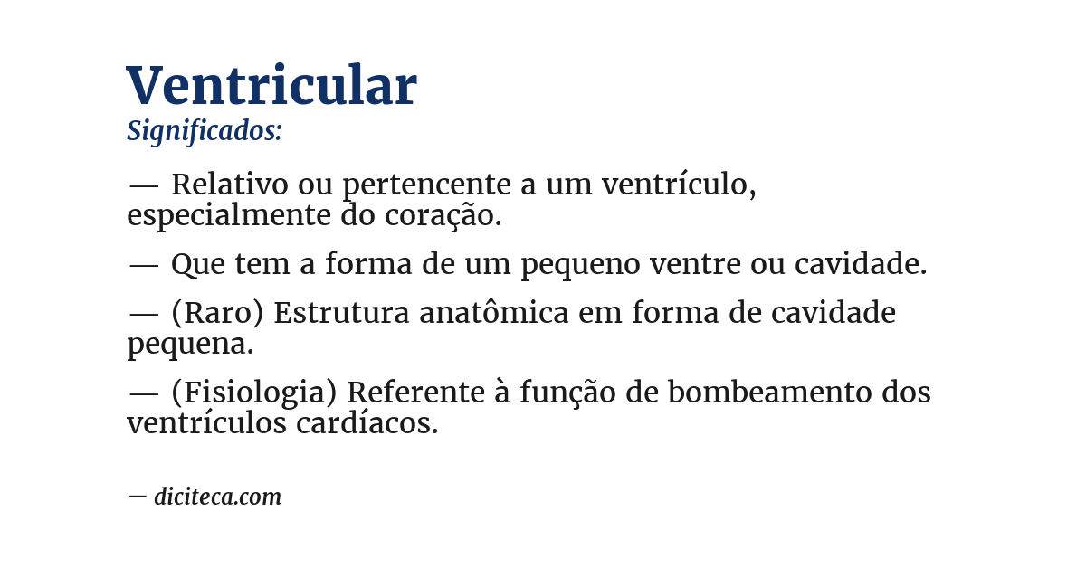 Significado de ventricular