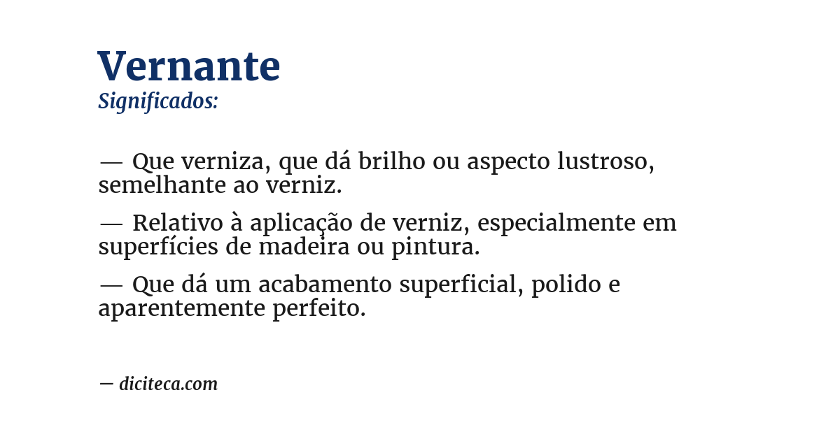 Significado de vernante