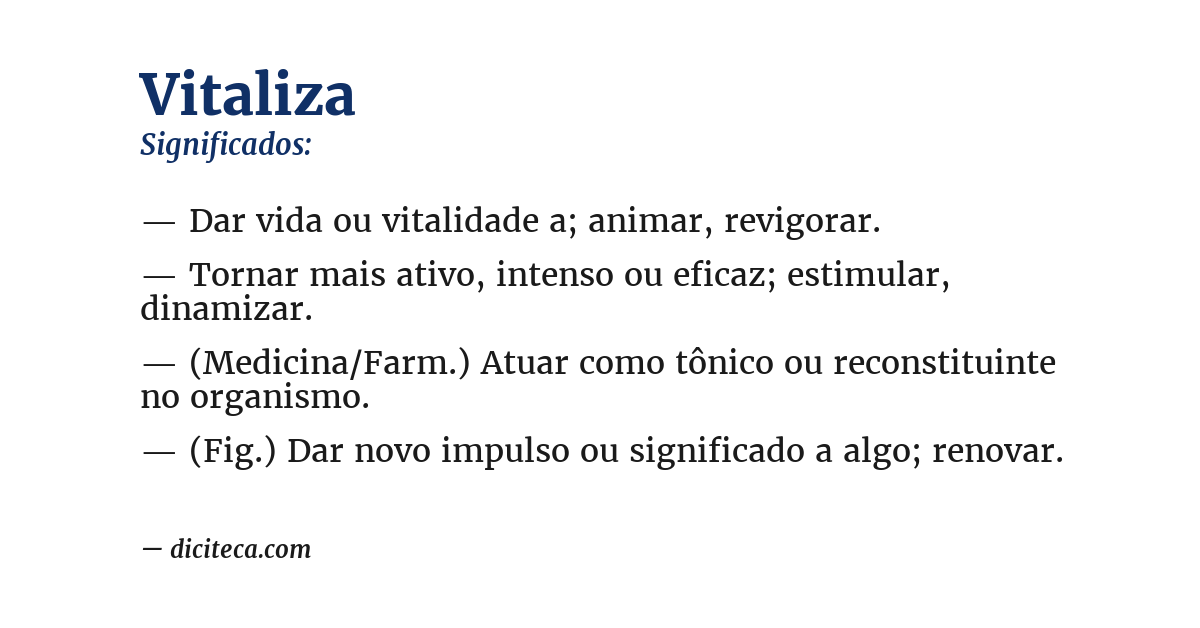 Significado de vitaliza