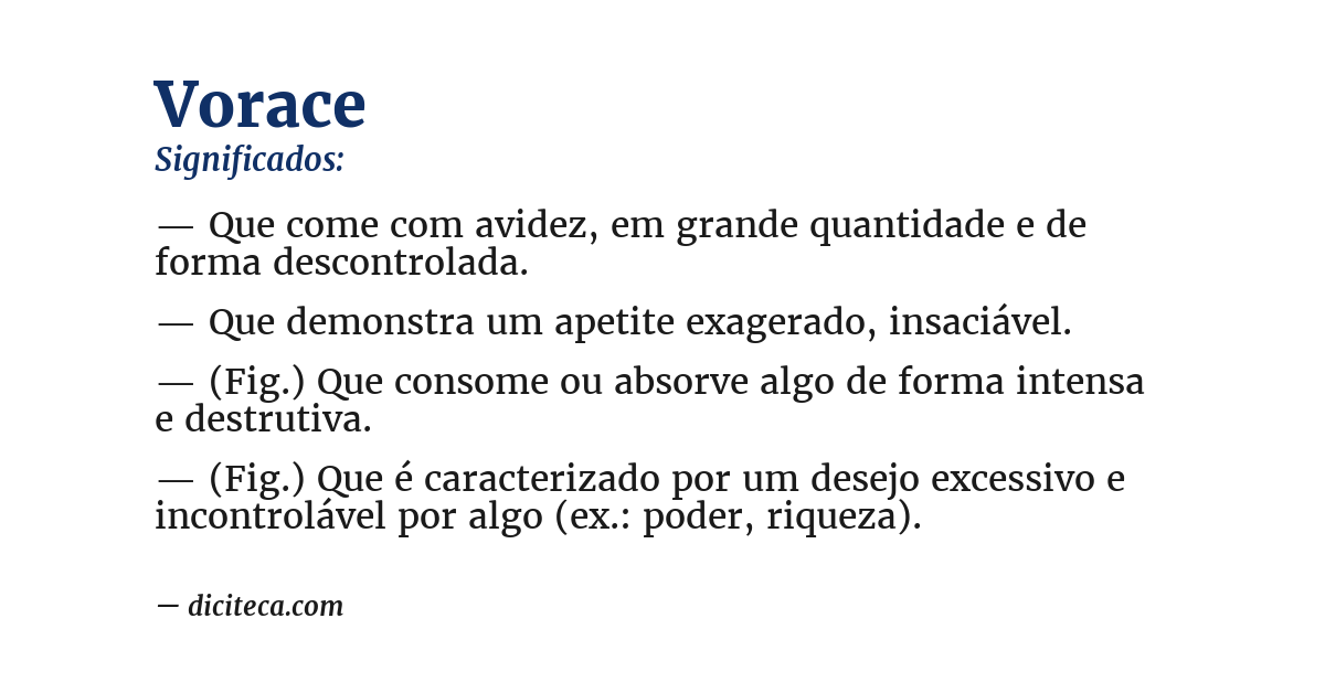 Significado de vorace