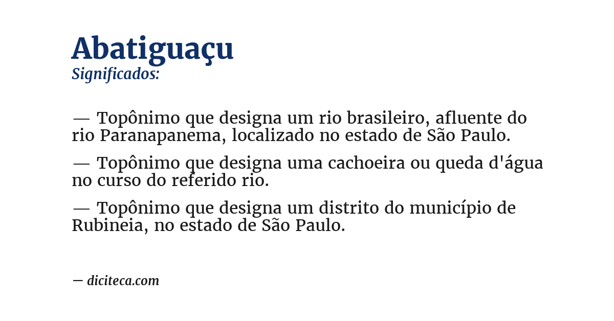 Significado de abatiguaçu