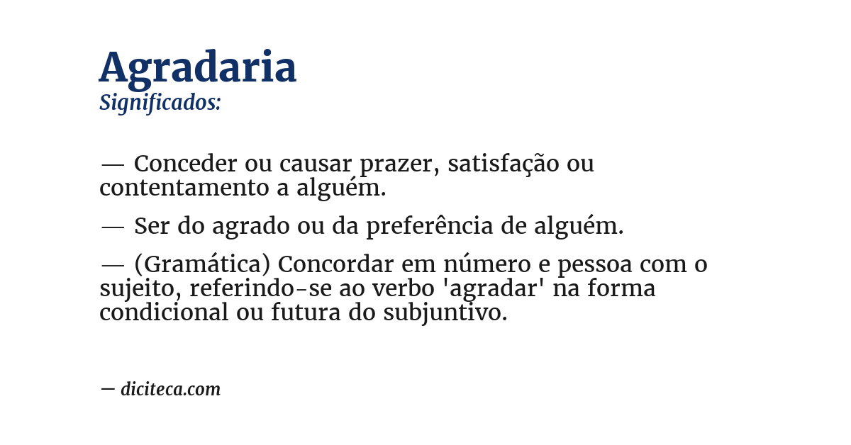 Significado de agradaria