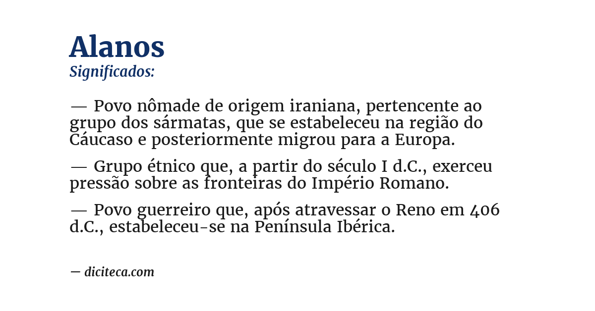 Significado de alanos