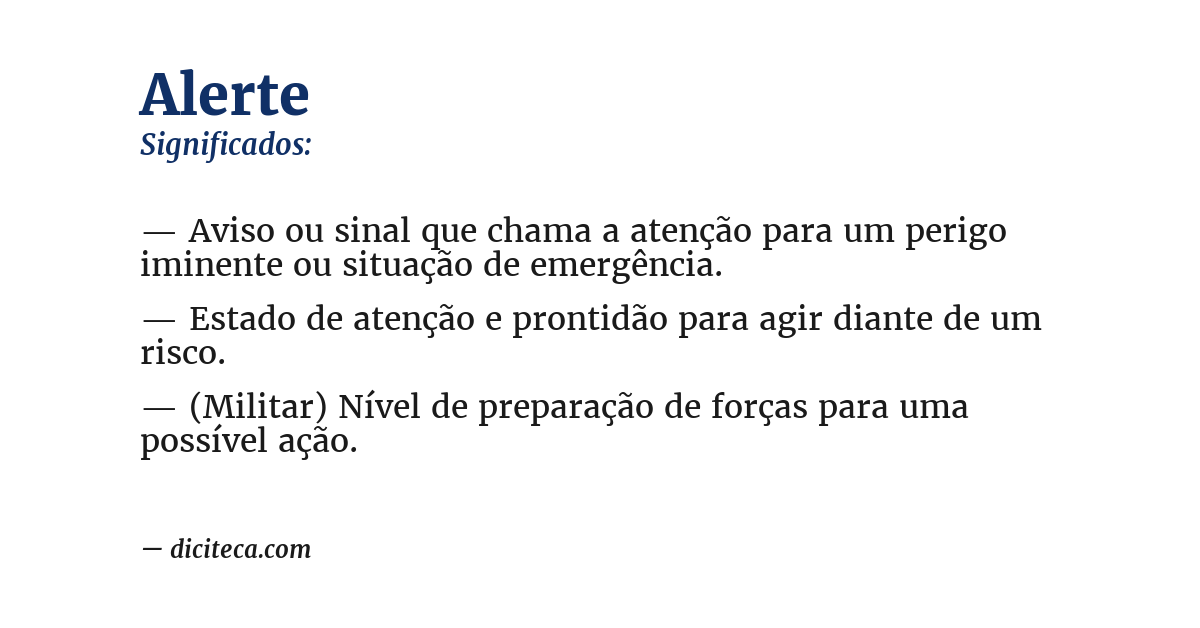 Significado de alerte