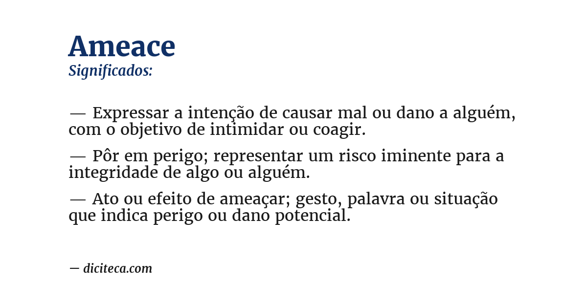 Significado de ameace