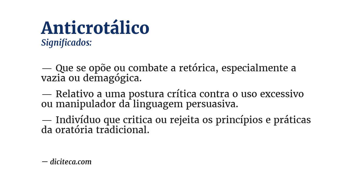 Significado de anticrotálico