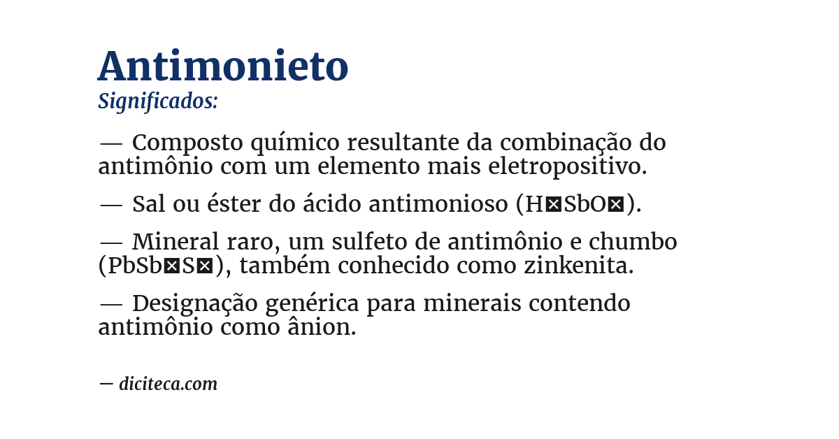 Significado de antimonieto