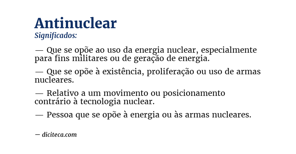 Significado de antinuclear