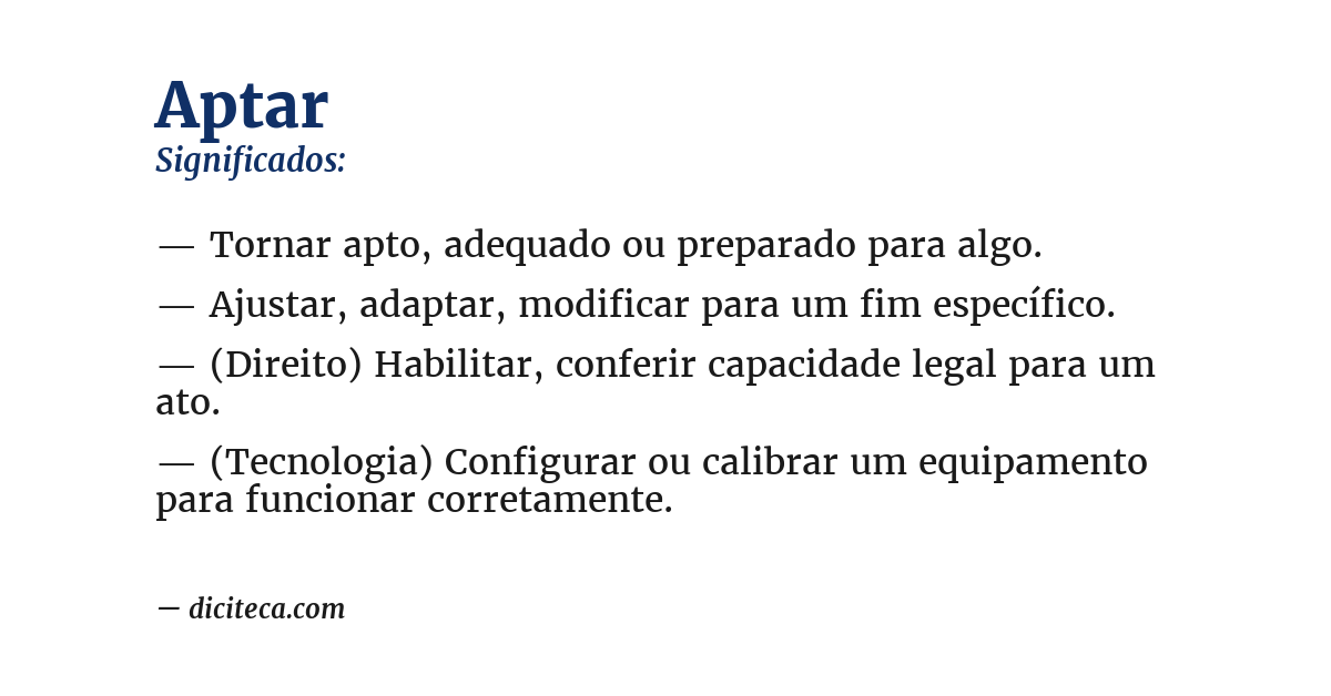Significado de aptar