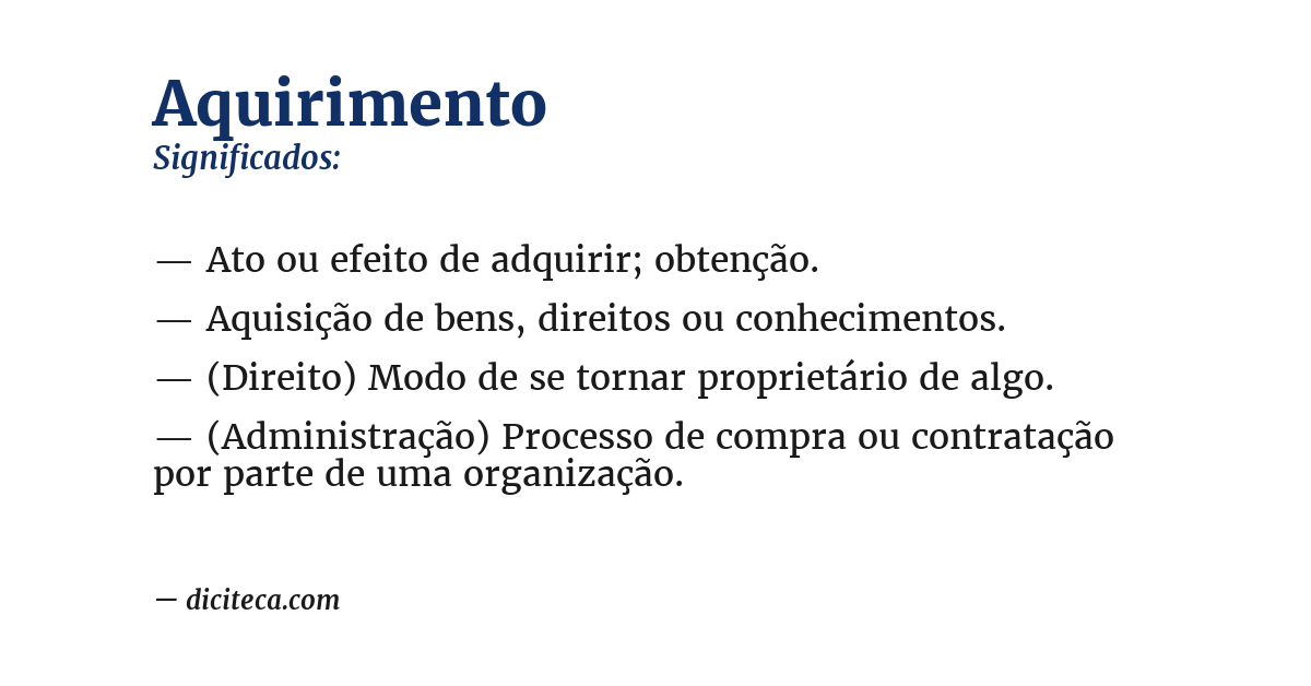 Significado de aquirimento